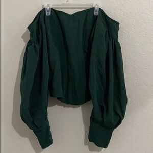 Green corset off the shoulder top